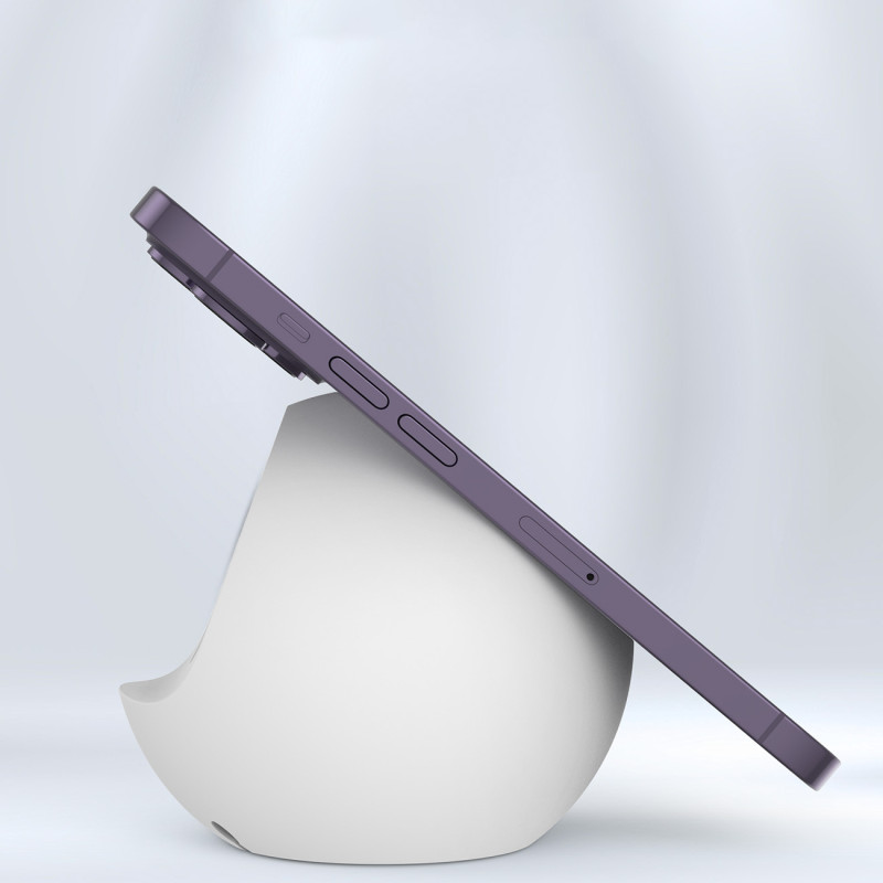 Indukcinio įkroviklio stovo laikiklis MagSafe telefono stovas baltas