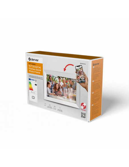 
PFF-1026W 10.1" skaitmeninis nuotraukų rėmelis 16 GB microSD Wi-Fi – baltas
