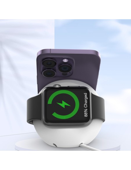 Indukcinio įkroviklio stovo laikiklis MagSafe telefono stovas baltas Indukcinio įkroviklio stovo laikiklis MagSafe telefono stovas baltas