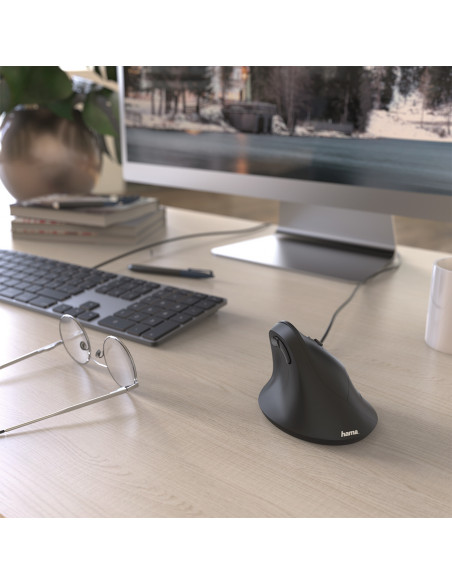 
EMC-500 laidinė ergonominė vertikali pelė – juoda
