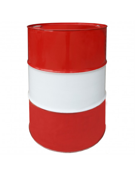 
Plieninė metalinė statinė TH 216,5L su grioveliais, 3/ 4 ir 2 kamščiais dangtelyje - RAUDONA-BALTA MIŠINYS
