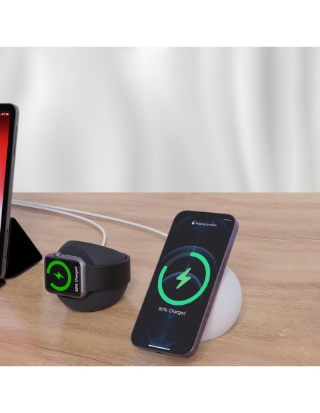 Indukcinio įkroviklio stovo laikiklis MagSafe telefono stovas baltas Indukcinio įkroviklio stovo laikiklis MagSafe telefono stovas baltas