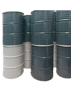 
Plieninė metalinė statinė OH 212L su nuimamu dangčiu ir 2 bei 3/ 4 kamščiais - PILKA MIŠINYS
