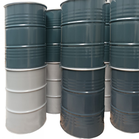 
Plieninė metalinė statinė OH 212L su nuimamu dangčiu ir 2 bei 3/ 4 kamščiais - PILKA MIŠINYS
