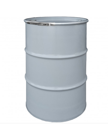 
Plieninė metalinė statinė OH 212L su nuimamu dangčiu ir 2 bei 3/ 4 kamščiais - PILKA MIŠINYS
