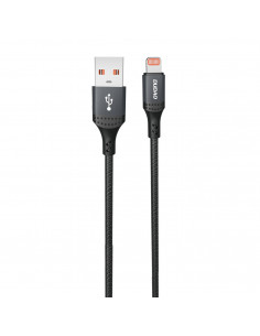 
USB-A - iPhone Lightning kabelis, pintas, 3A, 30W, 1,2 m - juodas
