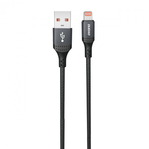 
USB-A - iPhone Lightning kabelis, pintas, 3A, 30W, 1,2 m - juodas
