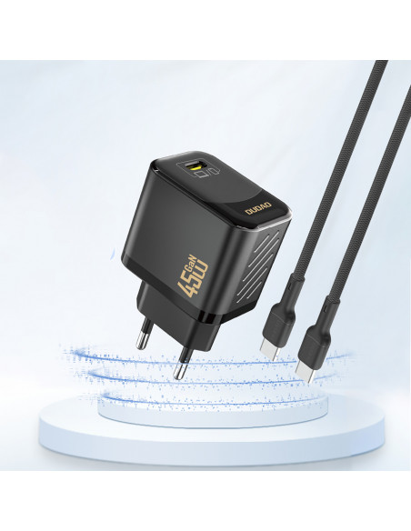 
A28 GaN USB-C 45W sieninis įkroviklis – juodas
