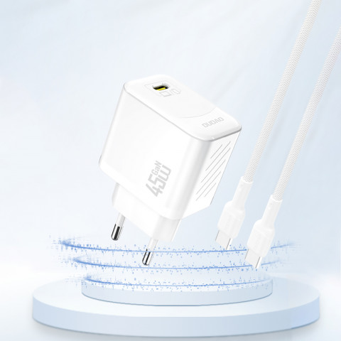 
A28 GaN USB-C 45W sieninis įkroviklis – baltas
