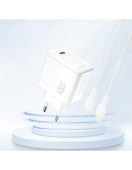 
A28 GaN USB-C 45W sieninis įkroviklis – baltas
