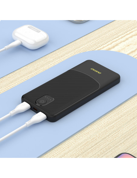 
Nešiojamoji baterija K10 10000mAh USB-A 2.4A - juoda
