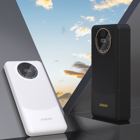 
Nešiojamoji baterija K12 10000mAh USB-A-USB-C PD22.5W - balta
