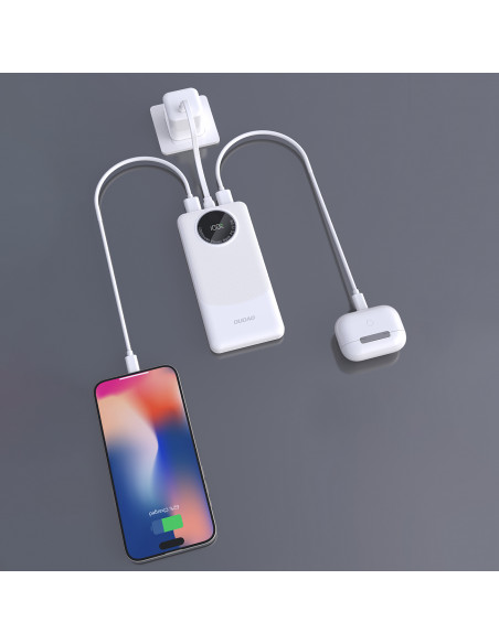 
Nešiojamoji baterija K12 10000mAh USB-A-USB-C PD22.5W - balta
