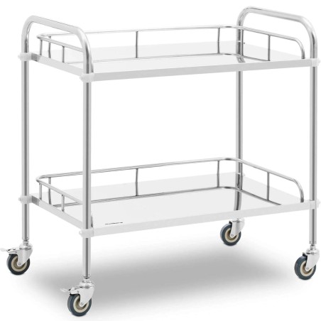 Kosmetinio gydymo laboratorinis vežimėlis iš plieno 2 lentynos 85 x 47 x 86 cm 15 kg Kosmetinio gydymo laboratorinis vežimėlis iš plieno 2 lentynos 85 x 47 x 86 cm 15 kg