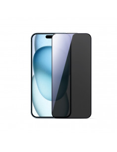 
2.5D grūdintas stiklas, atsparus dulkėms, su juodu rėmeliu, skirtas iPhone 15/ 16
