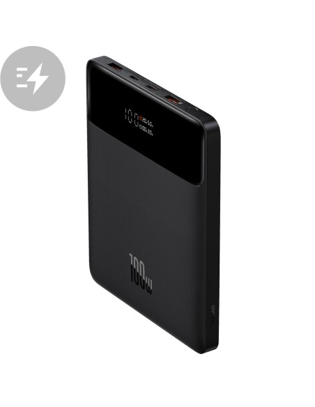 Ašmenys itin ploni maitinimo blokas 100W 20000mAh juodas PD QC SCP FCP