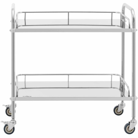 Kosmetinio gydymo laboratorinis vežimėlis iš plieno 2 lentynos 85 x 47 x 86 cm 15 kg Kosmetinio gydymo laboratorinis vežimėlis iš plieno 2 lentynos 85 x 47 x 86 cm 15 kg