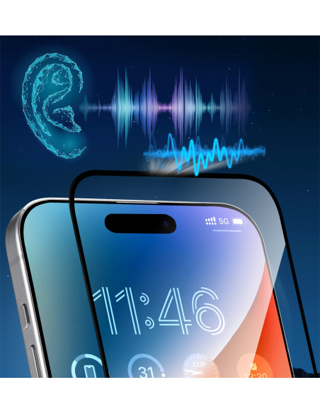 
„Corning Eyecare“ grūdinto stiklo ekrano apsauga, skirta „iPhone 16 Pro Max“
