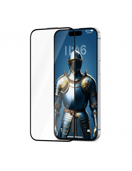 
Grūdintas stiklas su antirefleksiniu efektu, skirtas „iPhone 16 Pro“ telefonui
