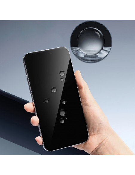 
Grūdintas stiklas su antirefleksiniu efektu, skirtas „iPhone 16 Pro“ telefonui
