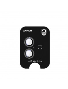 
iPhone 16/ 16 Plus objektyvo apsauginis stiklas – juodas
