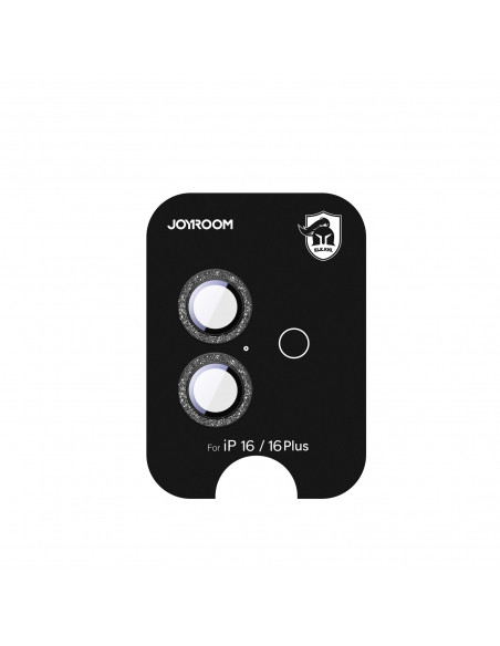 
iPhone 16/ 16 Plus objektyvo apsauginis stiklas – juodas
