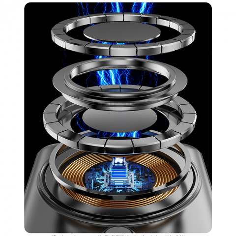 
Išorinė baterija K29 10000mAh MagSafe metalinis dėklas, stovas, laidai, USB-C, iPhone Lightning, PD 20W - pilka
