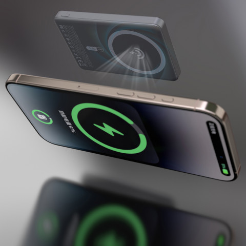 
K28 10000mAh „MagSafe“ išorinė baterija su metaliniu korpusu ir PD stovu, 22,5 W – sidabrinė
