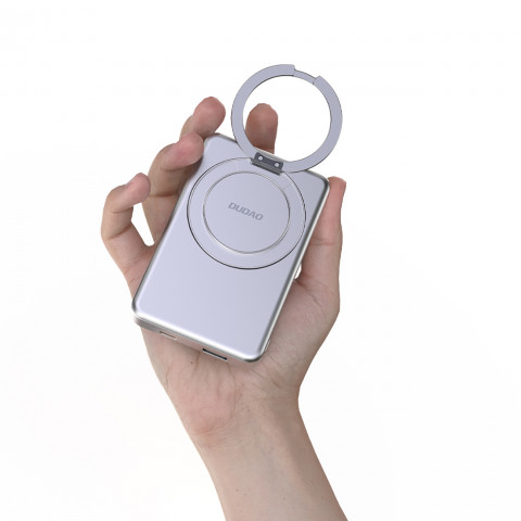 
K28 10000mAh „MagSafe“ išorinė baterija su metaliniu korpusu ir PD stovu, 22,5 W – sidabrinė
