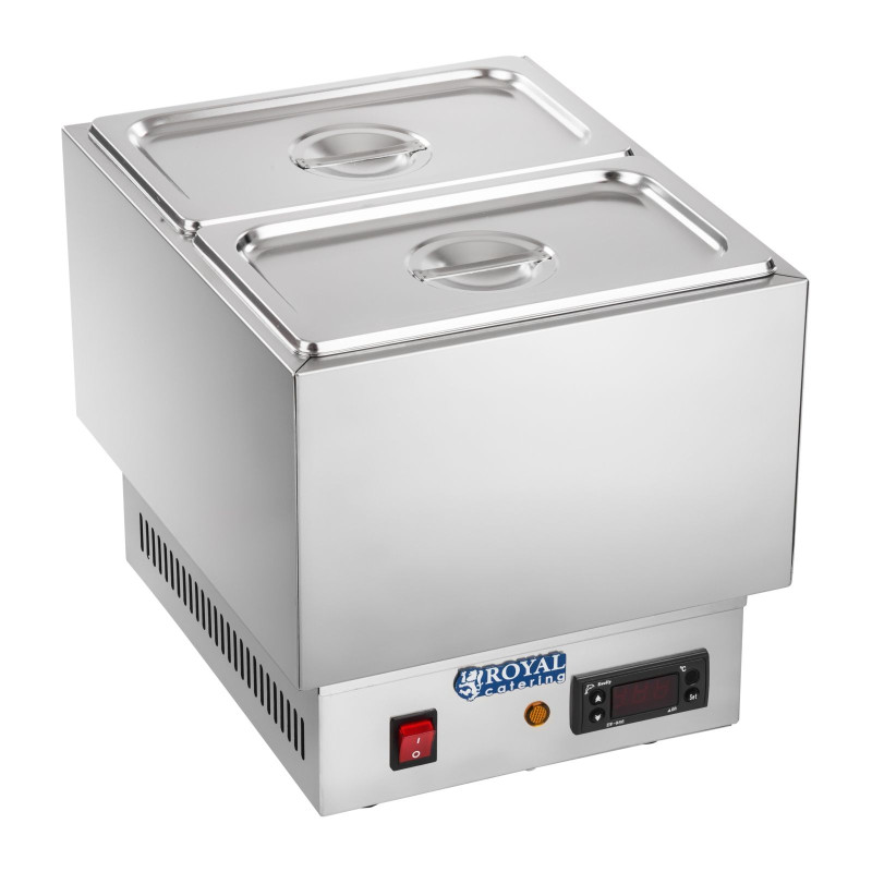 Šildytuvas šokoladui ir padažams dry bain marie + 2 GN su dangteliais