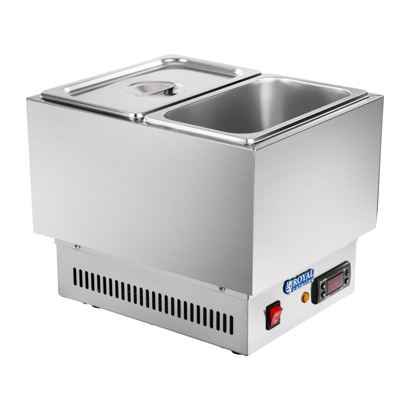Šildytuvas šokoladui ir padažams dry bain marie + 2 GN su dangteliais