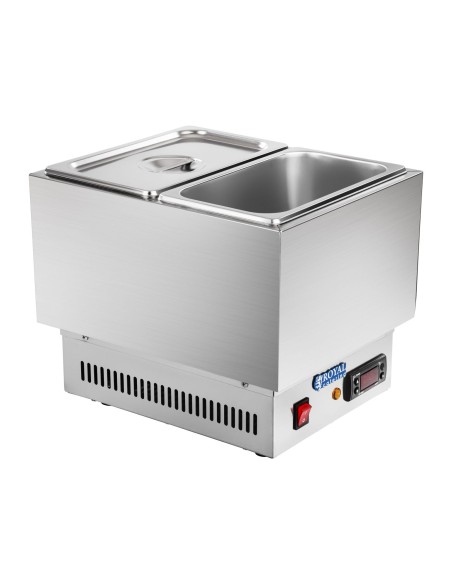 Šildytuvas šokoladui ir padažams dry bain marie + 2 GN su dangteliais Šildytuvas šokoladui ir padažams dry bain marie + 2 GN su dangteliais