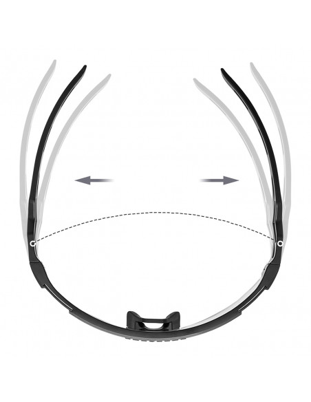 
Fotochrominiai dviračių akiniai su UV filtru ir recepto įdėklu – skaidrūs juodi
