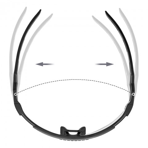 
Fotochrominiai dviračių akiniai su UV filtru ir recepto įdėklu - skaidrūs violetiniai
