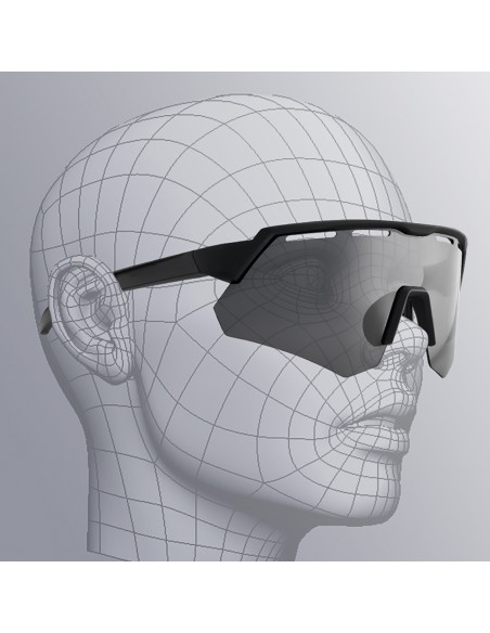 
Poliarizuoti dviračių akiniai su UV filtru ir dioptrijomis – pilki
