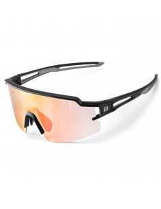 
Fotochrominiai dviračių akiniai su UV filtru ir recepto įdėklu – oranžiniai ir juodi
