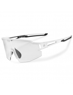 
Fotochrominiai dviračių akiniai su UV filtru ir recepto įdėklu – balti
