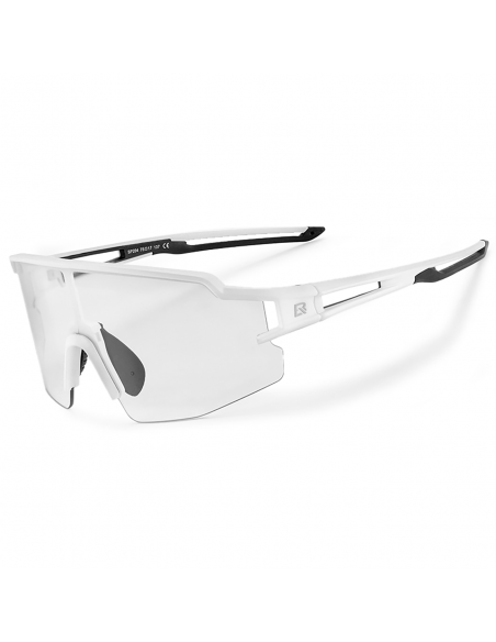 
Fotochrominiai dviračių akiniai su UV filtru ir recepto įdėklu – balti
