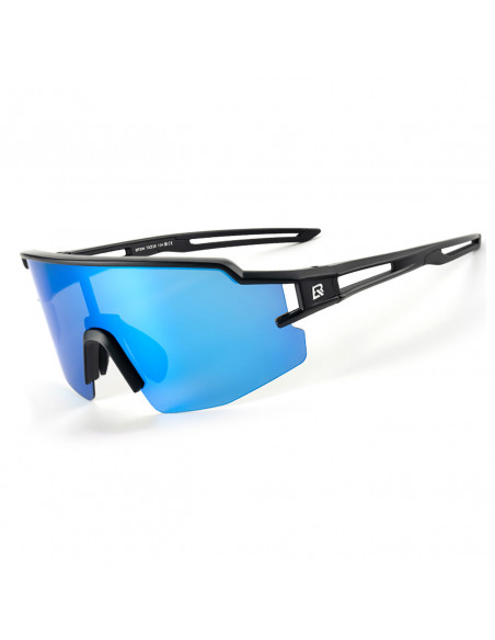 
Poliarizuoti dviratininko akiniai su UV filtru ir recepto įdėklu – mėlyni ir juodi
