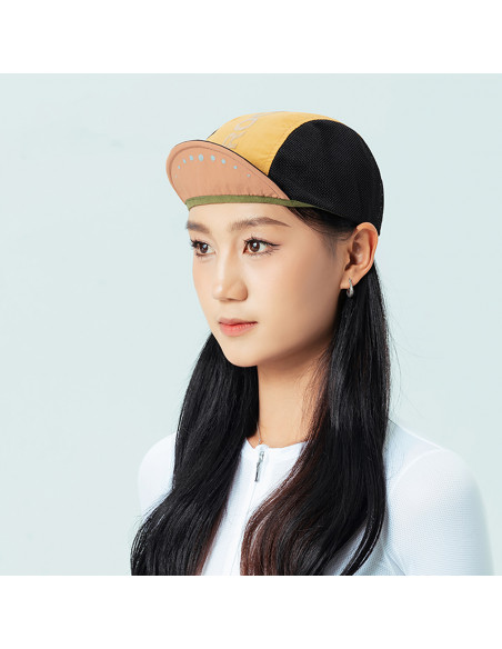 
Dviratininko kepuraitė su skydeliu, skirta dėvėti po šalmu - geltona
