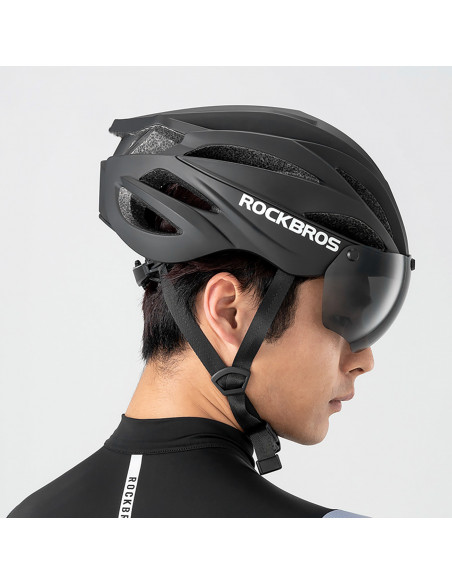 
Unisex dviračio šalmas su nuimamu skydeliu ir UV apsaugos akiniais – žalias
