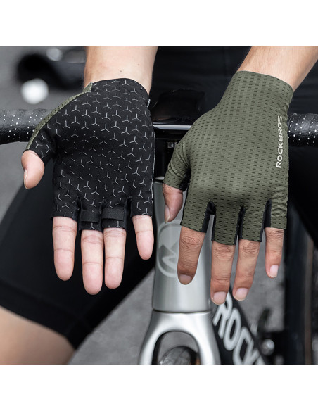 
Kvėpuojančios bepirštės dviračių pirštinės, S dydis - žalios
