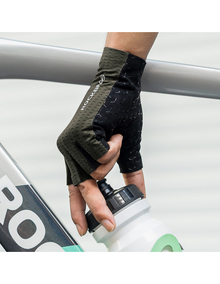 
Kvėpuojančios bepirštės dviračių pirštinės, S dydis - žalios
