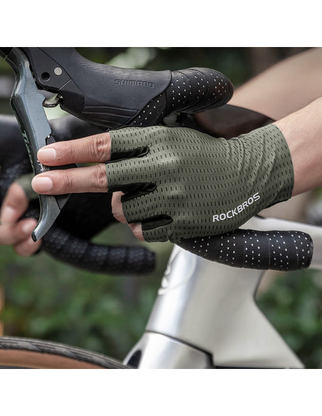 
Kvėpuojančios bepirštės dviračių pirštinės, dydis XL – žalios
