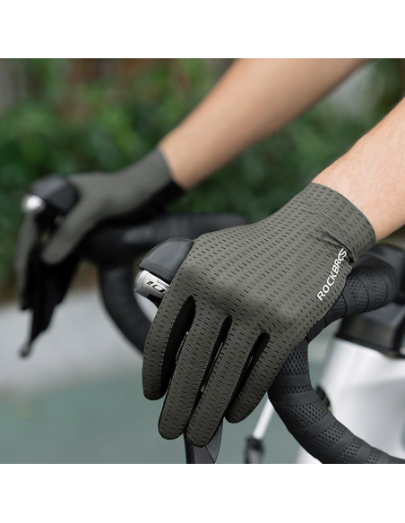 
Kvėpuojančios ilgo ilgio dviračių pirštinės, XXL dydis - žalios
