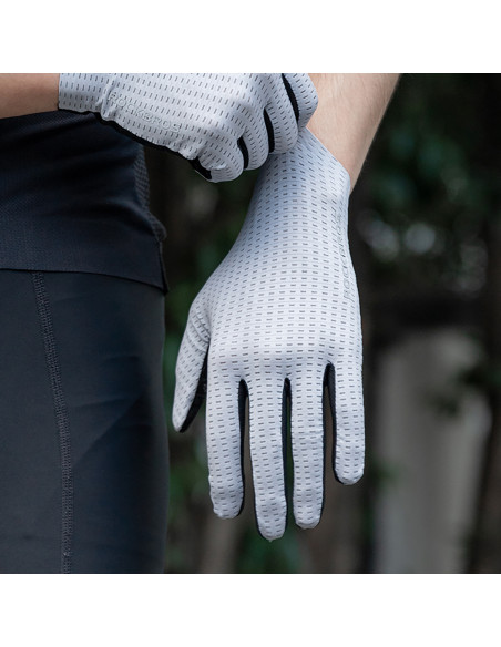 
Kvėpuojančios ilgo ilgio dviračių pirštinės, M dydis - pilkos
