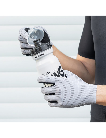 
Kvėpuojančios ilgo ilgio dviračių pirštinės, XXL dydis - pilkos
