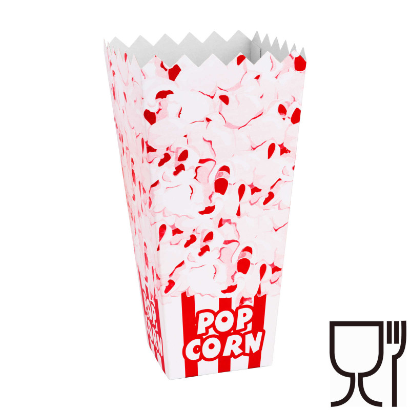 PopCorn kartoninė dėžutė 7x22x10,5cm DIDELIS 1,7L 100vnt.