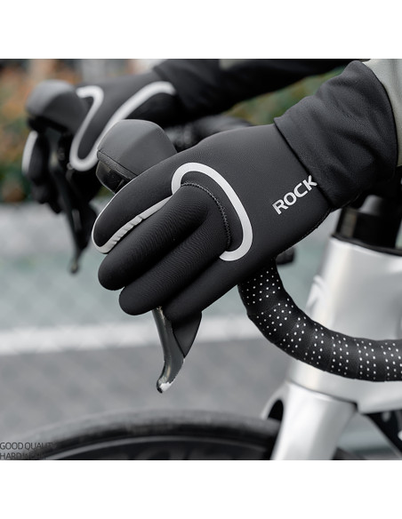 
Visiškai vandeniui atsparios dviratininko pirštinės, XXL dydis – juodos
