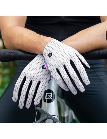 
MTB dviračių pirštinės, M dydis - baltos ir juodos
